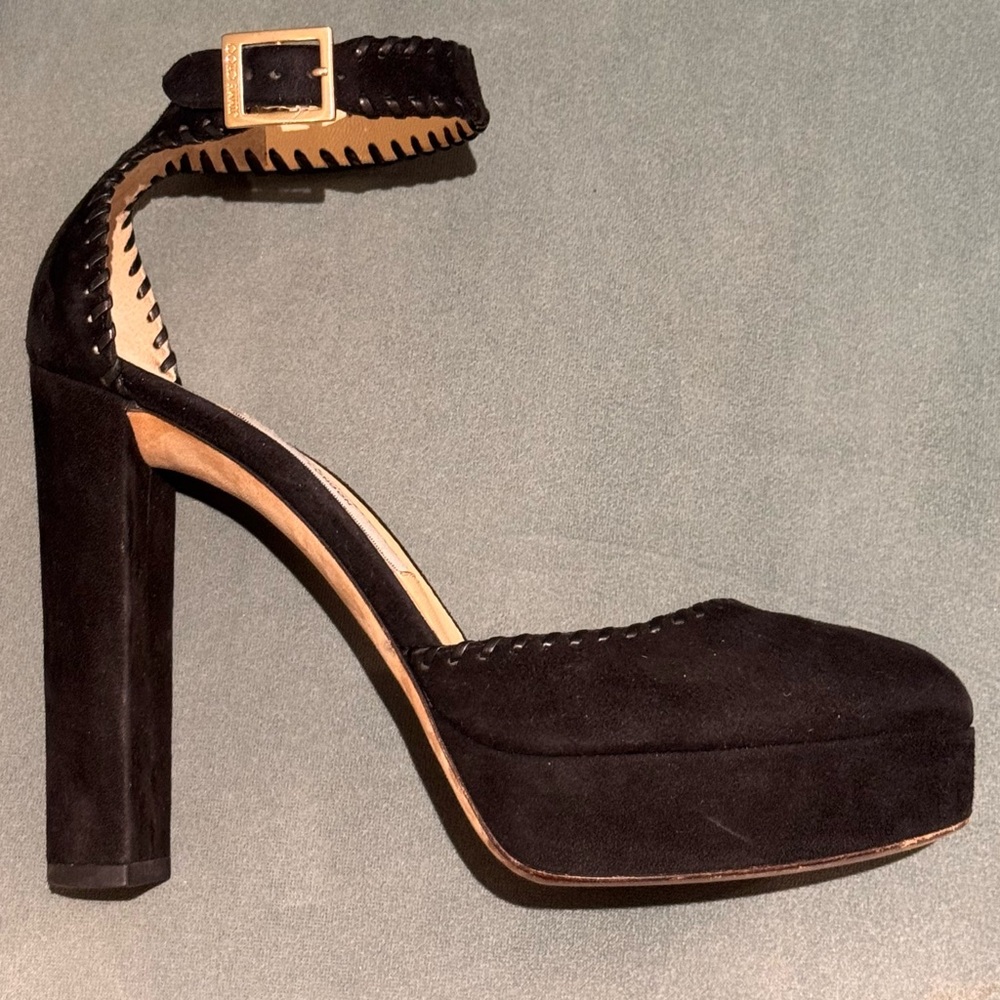 JIMMY CHOO Daphne 120 Pumps in Black Whipstitched Suede